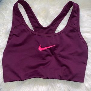 Purple Nike sports bra size small